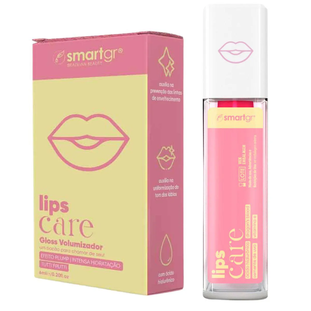 GLOSS LABIAL HIDRATANTE VOLUMIZADOR TUTTI FRUTTI SMART GR