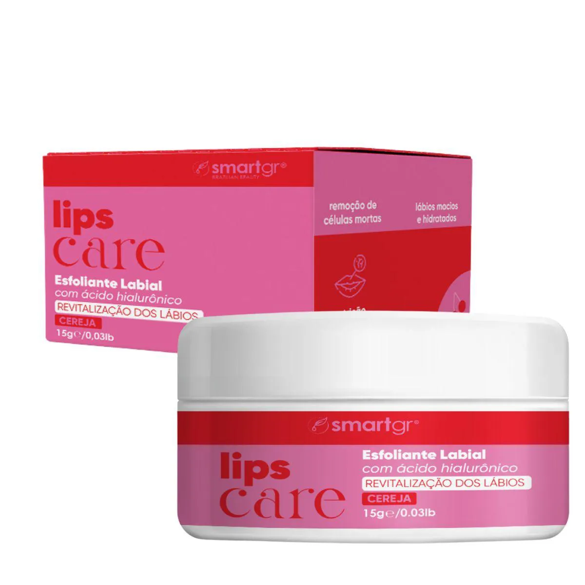 ESFOLIANTE LABIAL DE CEREJA C/ ÁCIDO HIALURONICO SMART GR