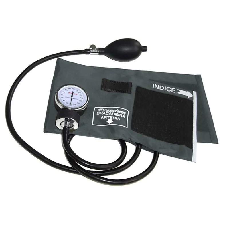 APARELHO DE PRESSãO ADULTO VELCRO GRAFITE PREMIUM