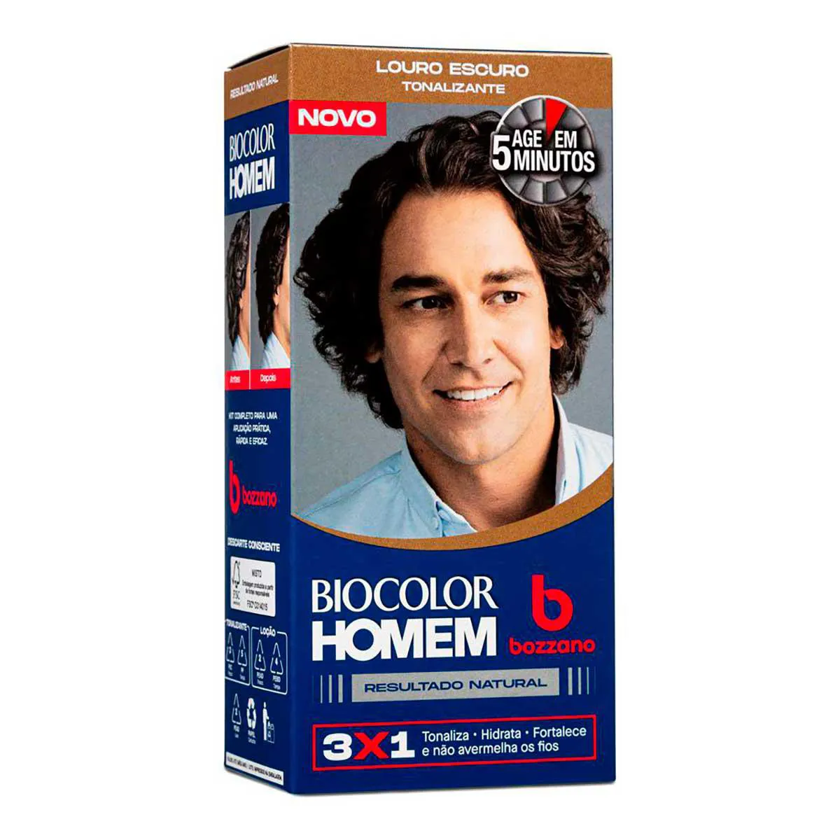 Tonalizante Bozzano Biocolor Homem Castanho Claro - em oferta | Drogasil