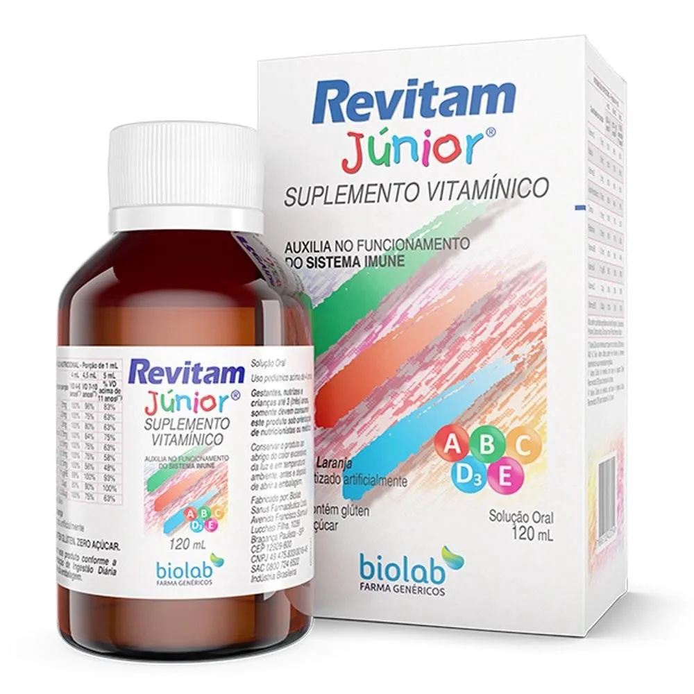 SUPLEMENTO REVITAM JUNIOR 120ML SABOR LARANJA – BIOLAB