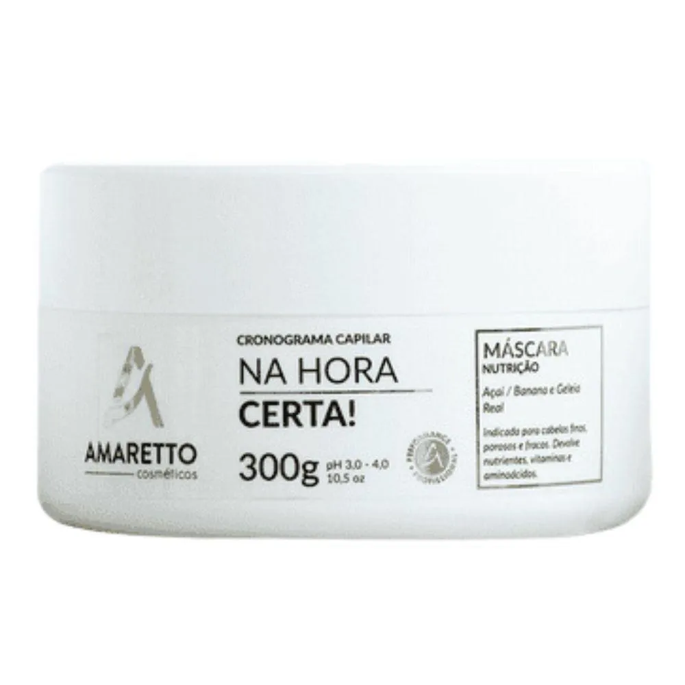 CRONOGRAMA HORA CERTA AMARETTO MáSCARA NUTRIçãO 300G