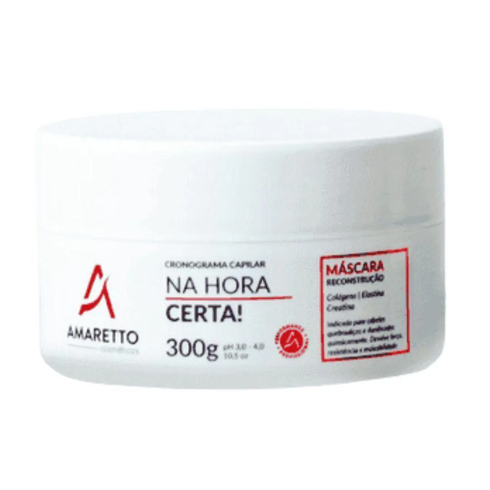 CRONOGRAMA HORA CERTA AMARETTO MáSCARA RECONSTRUçãO 300G