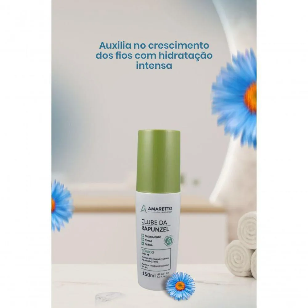 TôNICO CAPILAR CLUBE DA RAPUNZEL AMARETTO 150 ML