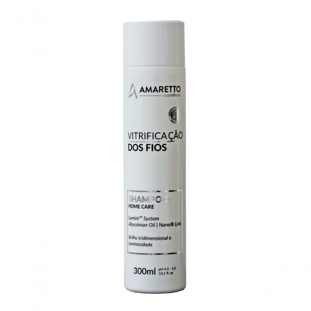 SHAMPOO VITRIFICAçãO DOS FIOS AMARETTO 300 ML