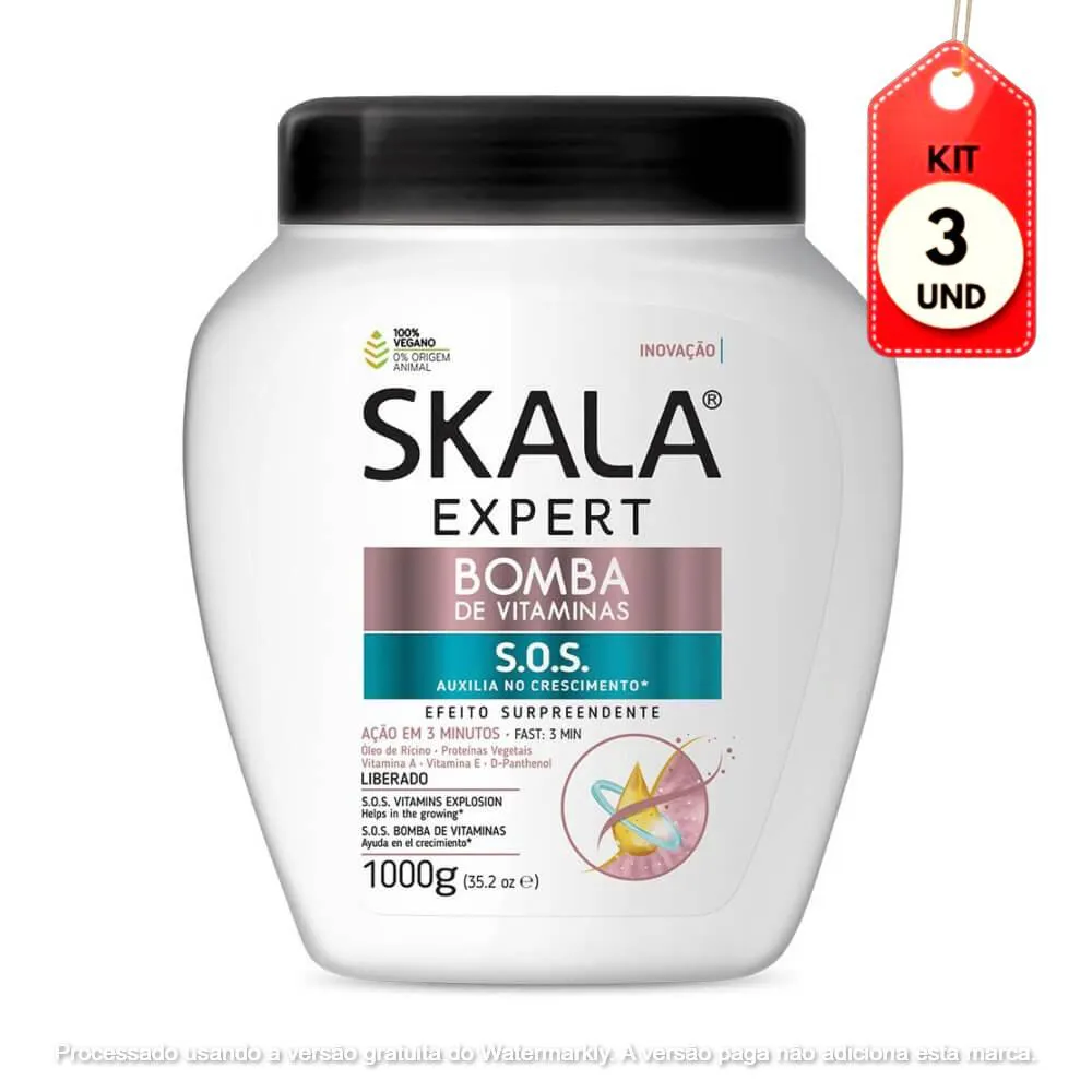 Kit C/03 Skala Expert Bomba Creme 1Kg