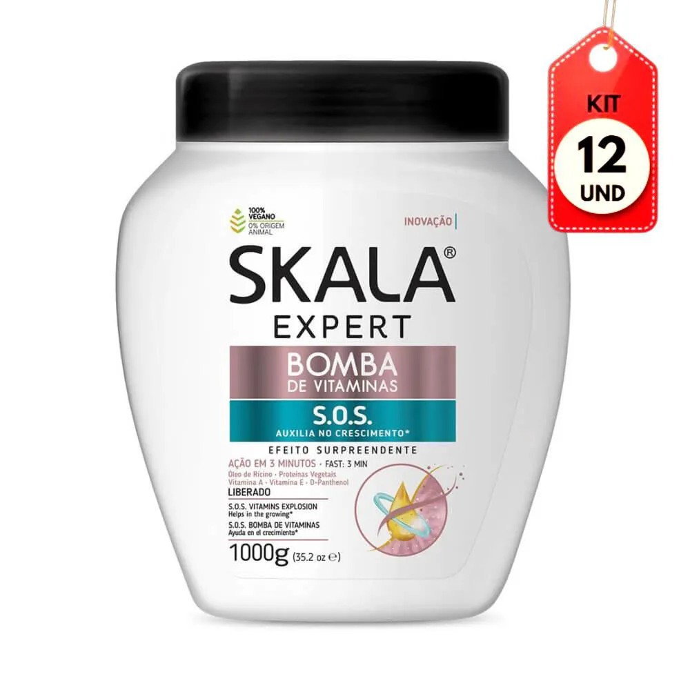 Kit C/12 Skala Expert Bomba Creme 1Kg
