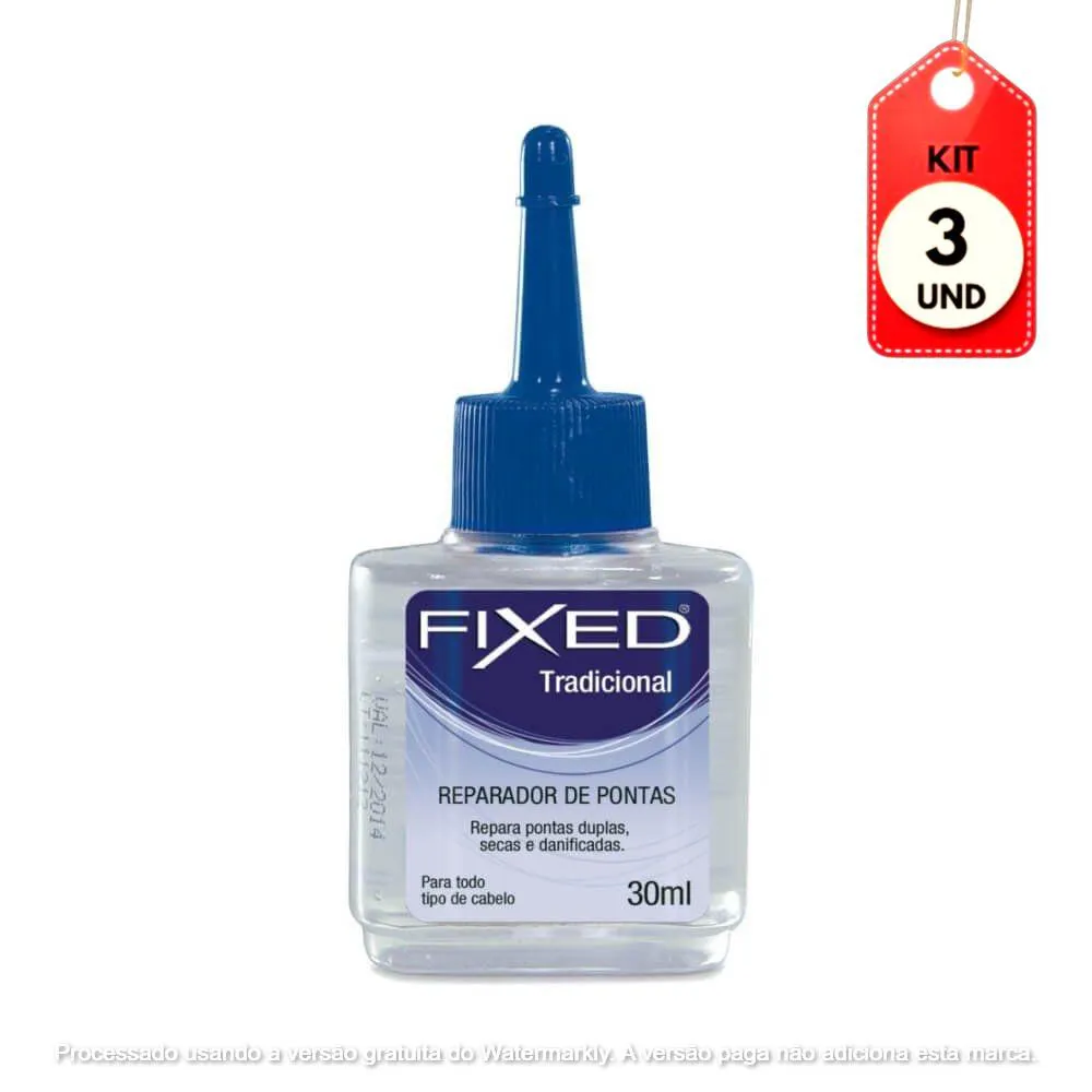 Kit C/03 Fixed Tradicional Reparador De Pontas 30Ml