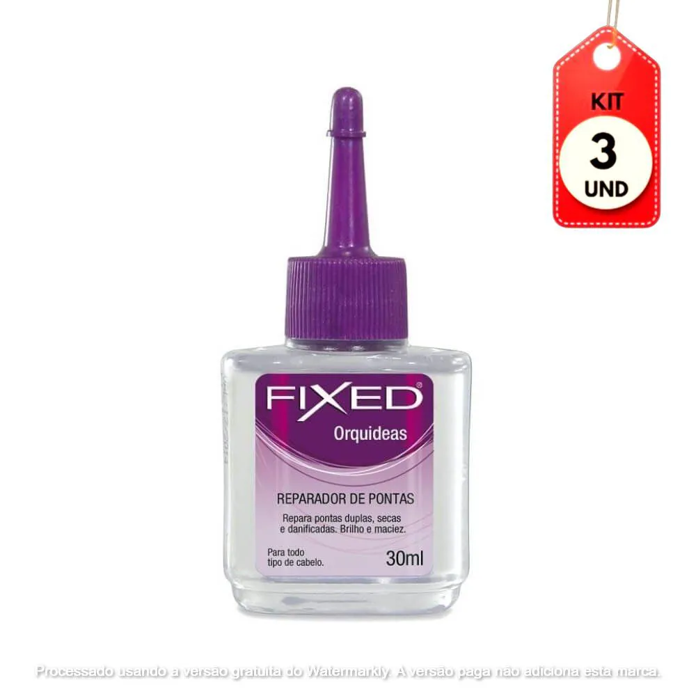 Kit C/03 Fixed Orquídeas Reparador De Pontas 30Ml