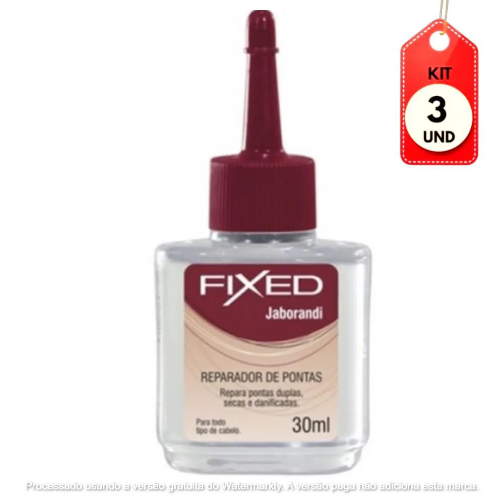 Kit C/03 Fixed Jaborandi Reparador De Pontas 30Ml