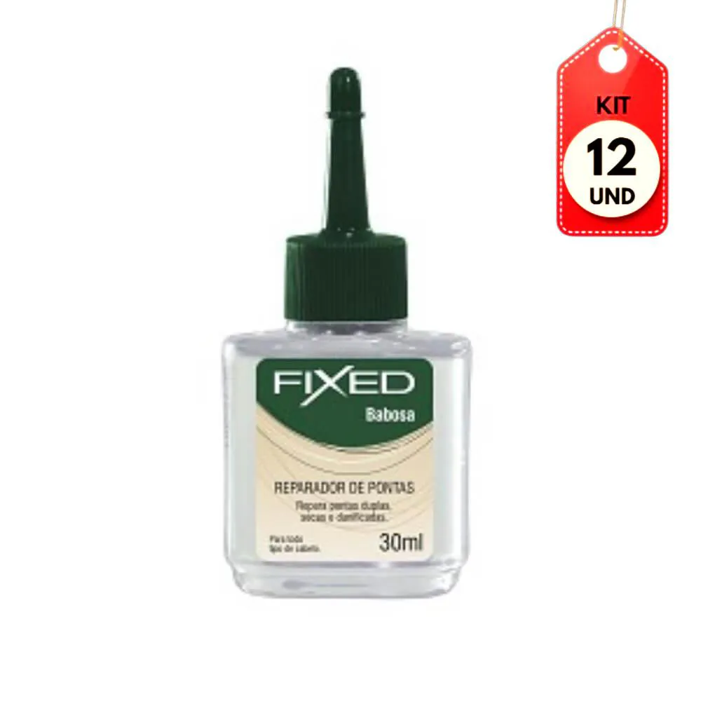 Kit C/12 Fixed Reparador De Pontas Babosa 30Ml