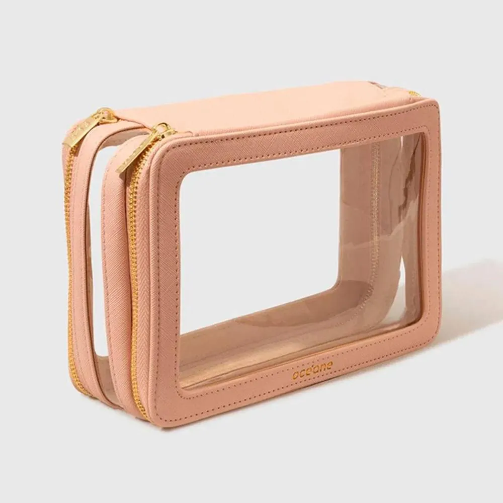 Nécessaire Nude Com Transparência - Double Crystal Case