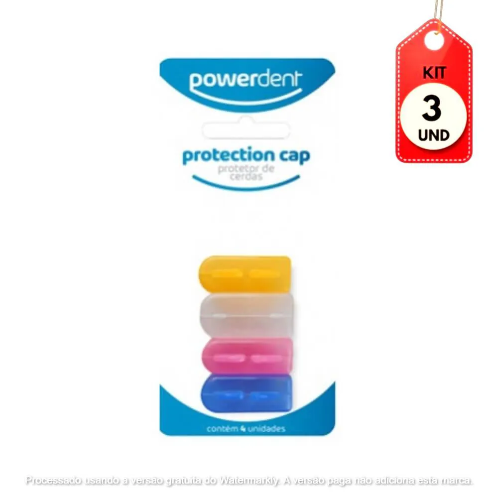 Kit C/03 Powerdent Protetor De Cerdas C/4