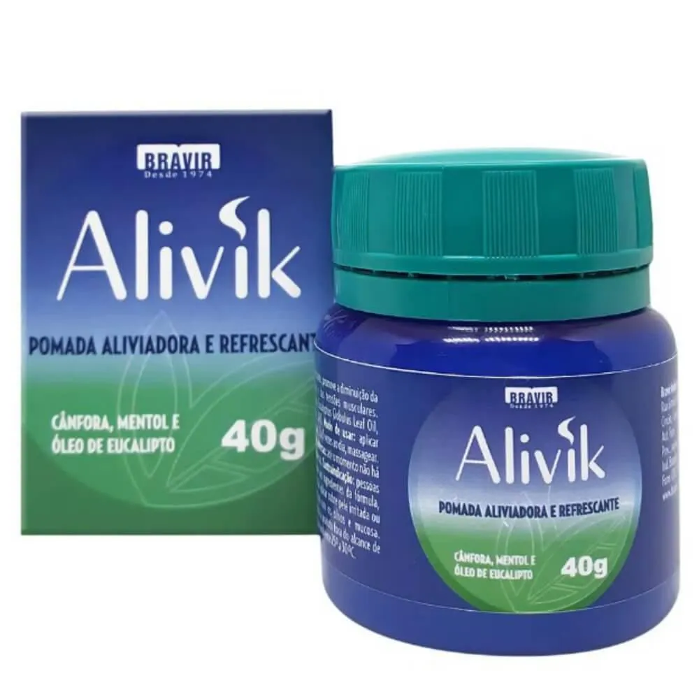 Bravir Alivik Pomada Aliviadora E Refrescante 40G