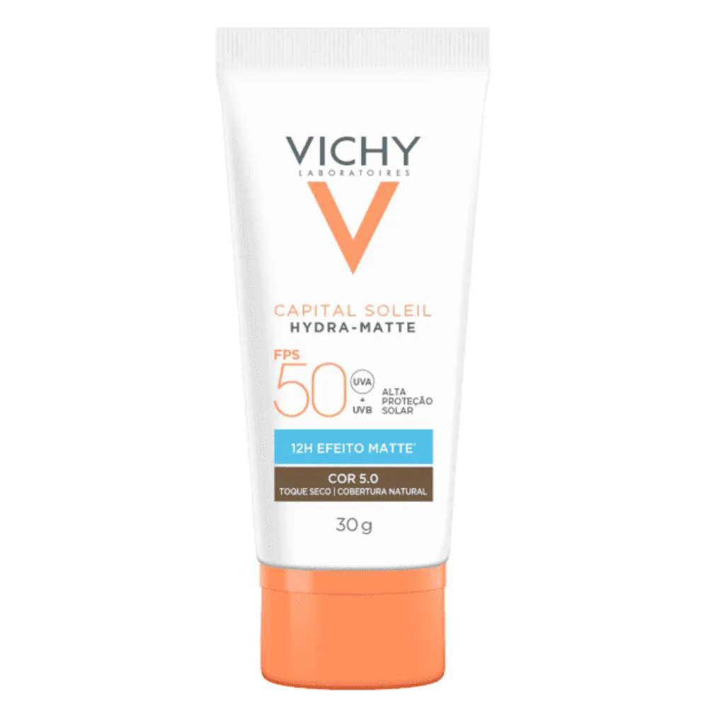 Vichy Capital Soleil Hydra-Matte Protetor Solar Facial Fps50 Cor 5.0 30G