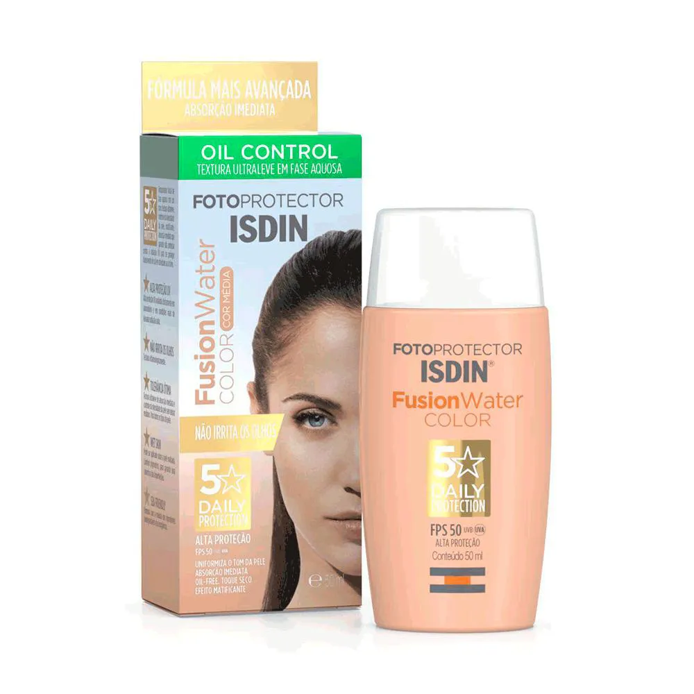 Isdin Fusion Water 5 Stars Color Fps50 Cor Média 50Ml