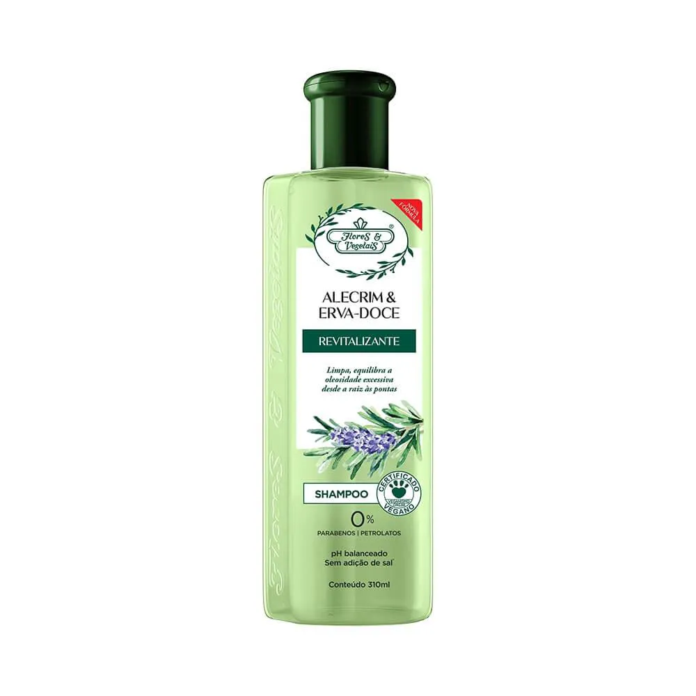 Flores & Vegetais Alecrim E Erva Doce Shampoo 310Ml