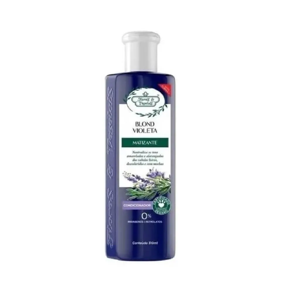 Shampoo Matizador Flores & Vegetais Blond Matizante Redução do Amarelado 300ml