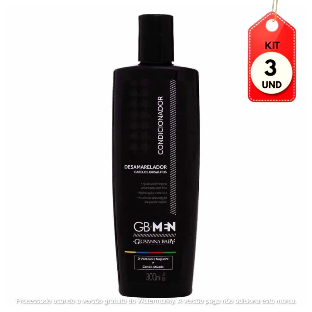 Kit C/03 Giovanna Baby Men Cabelo Grisalho Condicionador 300Ml