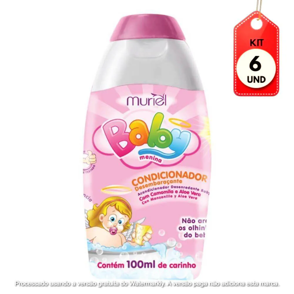 Kit C/06 Muriel Baby Rosa Condicionador 100Ml