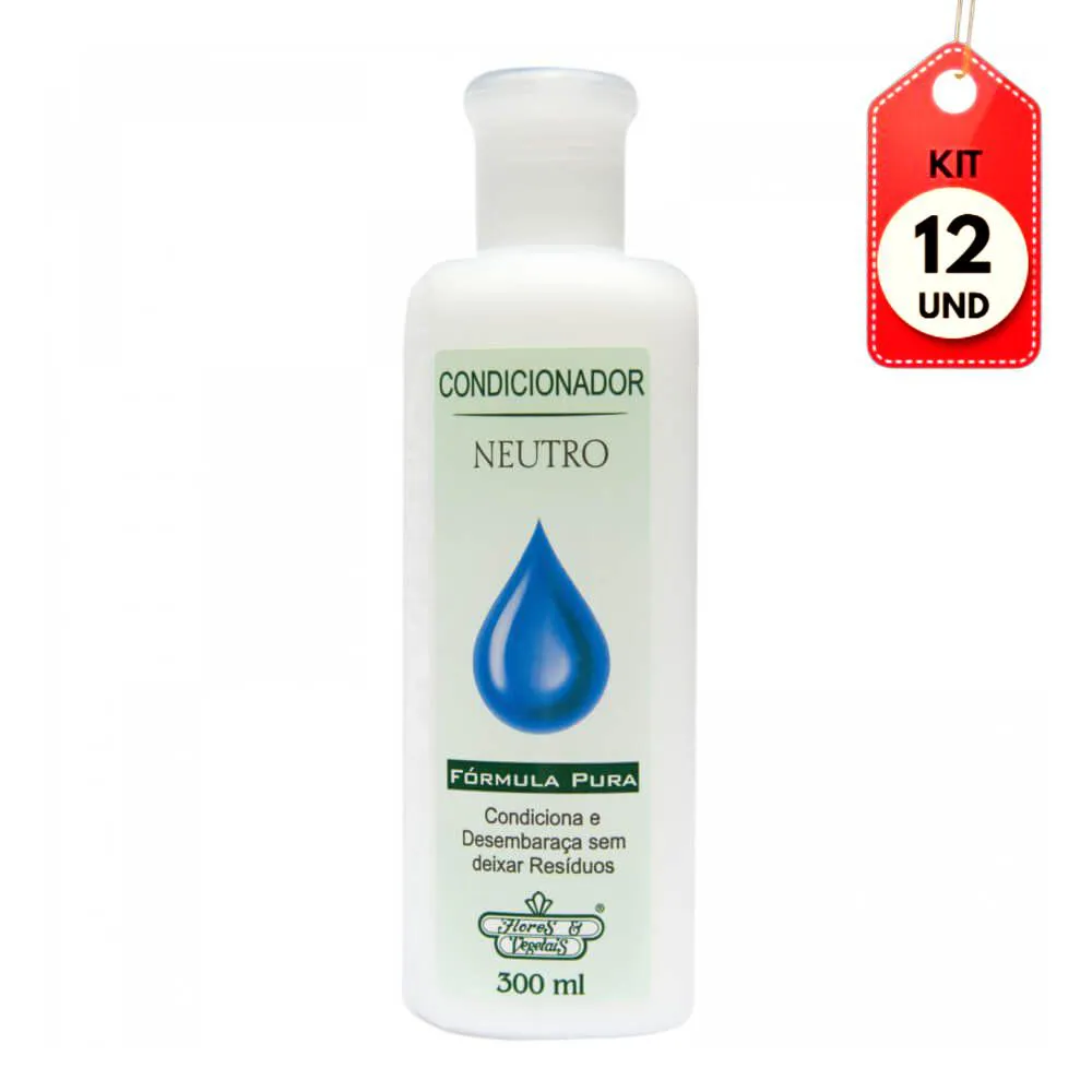 Kit C/12 Flores & Vegetais Ph Neutro Condicionador 300Ml