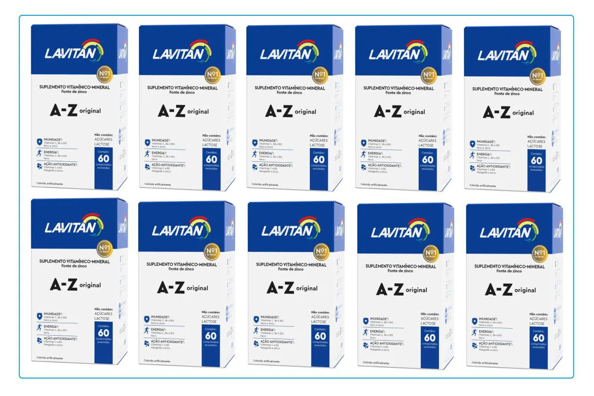 Kit 10 Lavitan A-Z Original Suplemento Com 60 Caps - Cimed