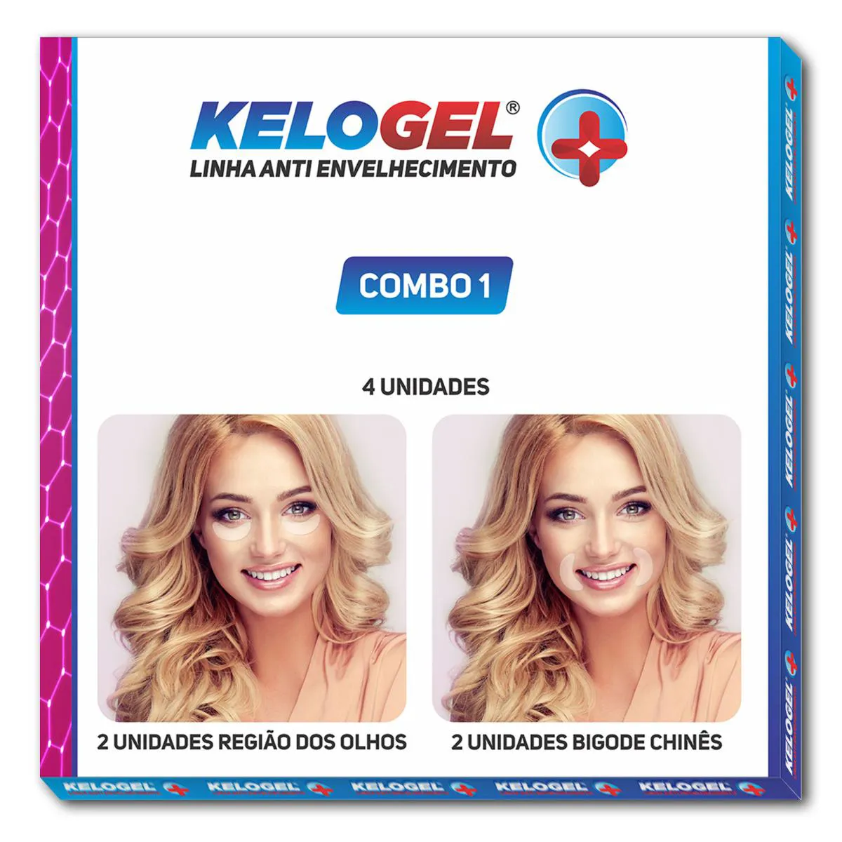 Silicone Antissinais Combo 1 Com 4 Un Para Olhos Ou Bigode