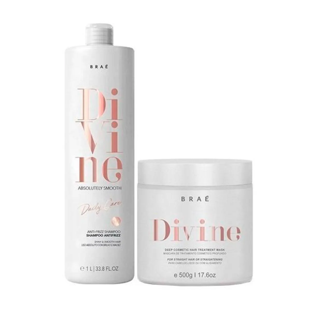 Braé Divine Shampoo 1L E Mascara Capilar 500Ml