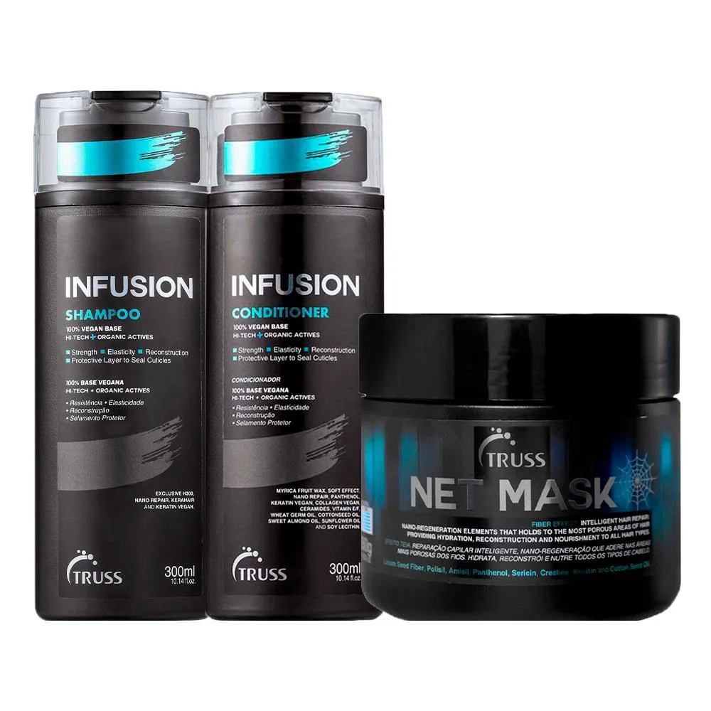 Kit Truss Infusion - Shampoo E Condicionador E Máscara De Reconstrução Net