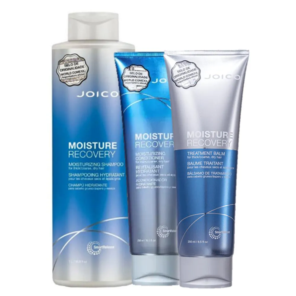 Joico Moisture Recovery Shampoo 1L Condicionador 250Ml Mascara 250Ml