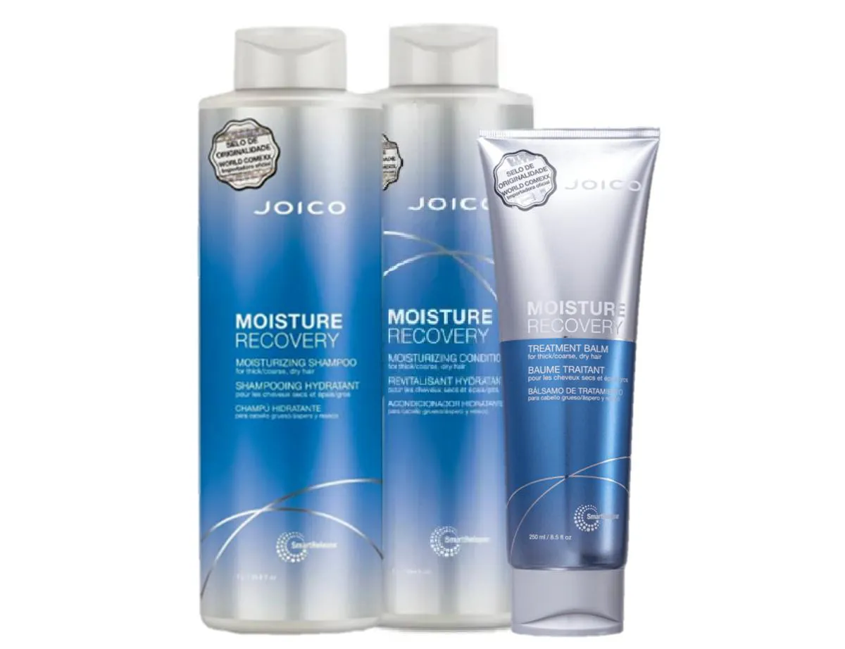 Joico Moisture Recovery Shampoo 1L Condicionador 1L Mascara 250Ml