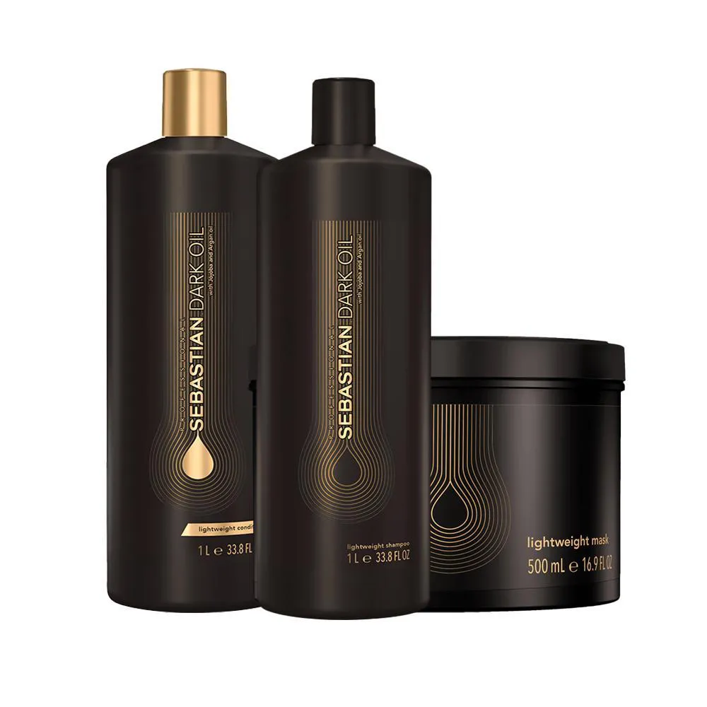 Kit Sebastian Professional Dark Oil Shampoo 250ml+ Condicionador 250ml+ Máscara de Cabelo 500ml