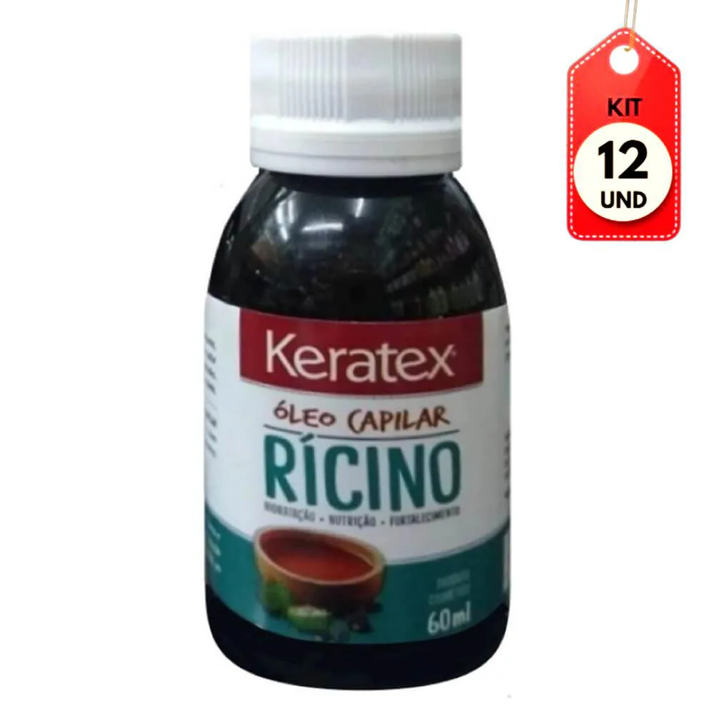 Kit C/12 Keratex Óleo De Rícino 60Ml