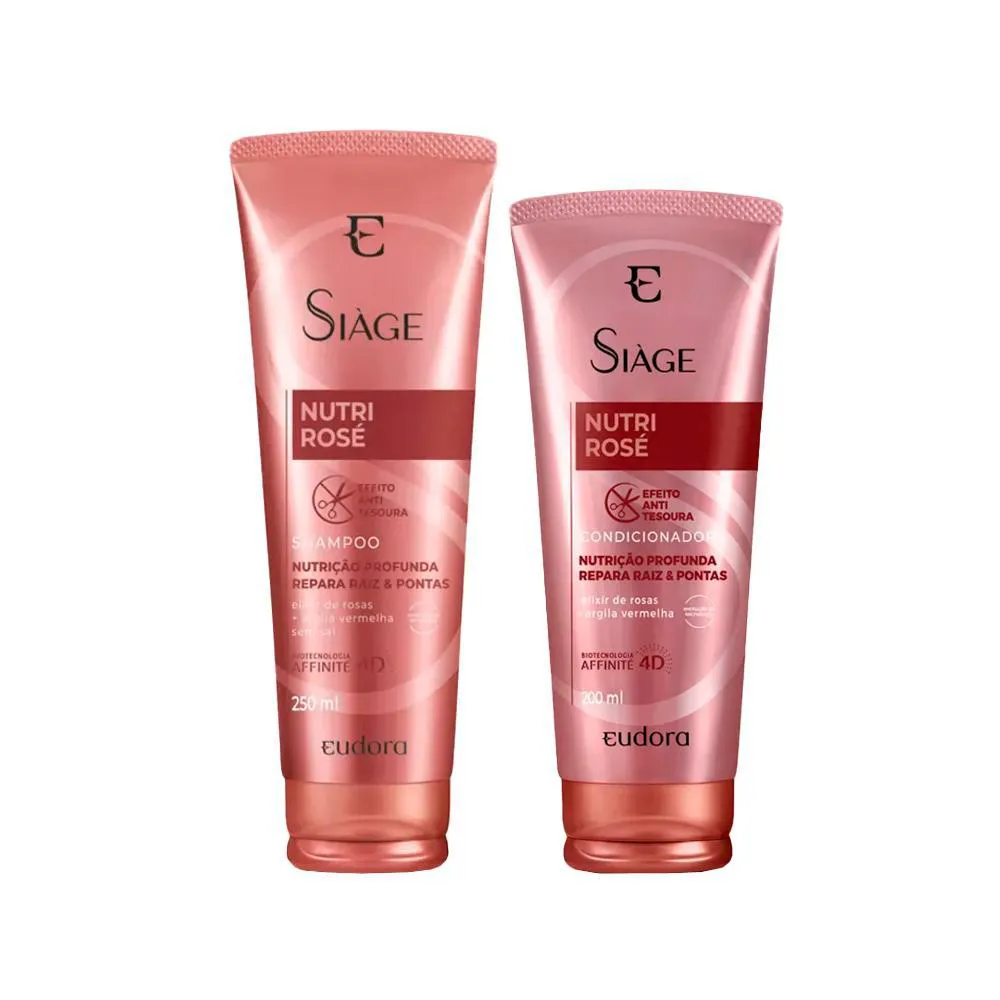 Kit Eudora Siáge Nutri Rose 4D - Shampoo E Condicionador