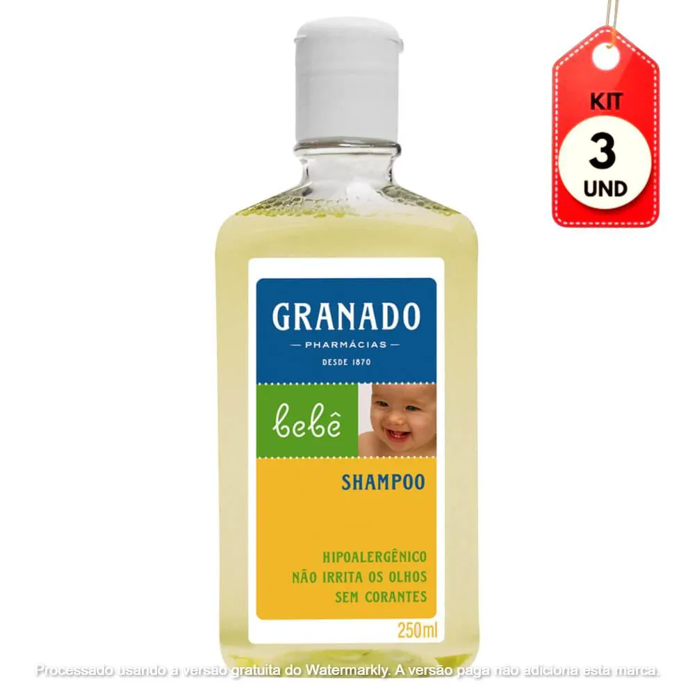 Kit C/03 Granado Bebê Neutro Shampoo 250Ml