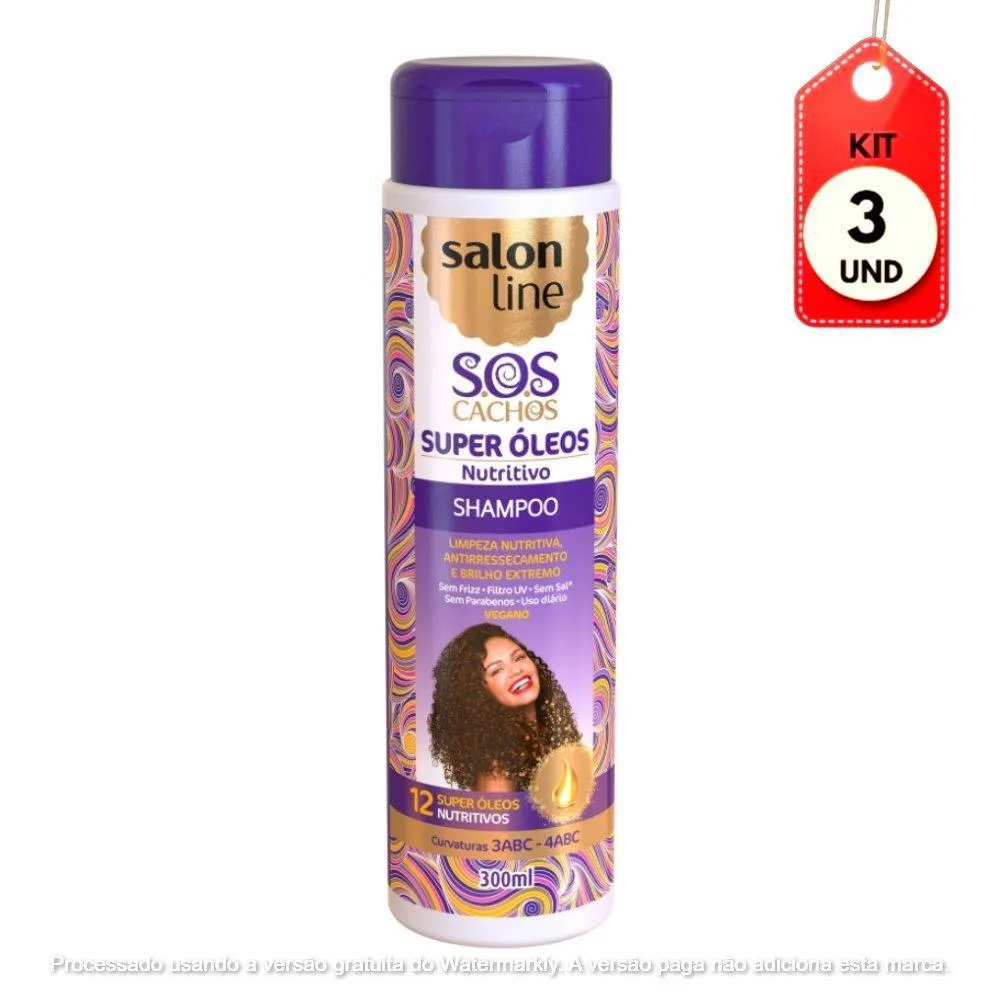 Kit C/03 Salon Line Nutritivo Shampoo 300Ml