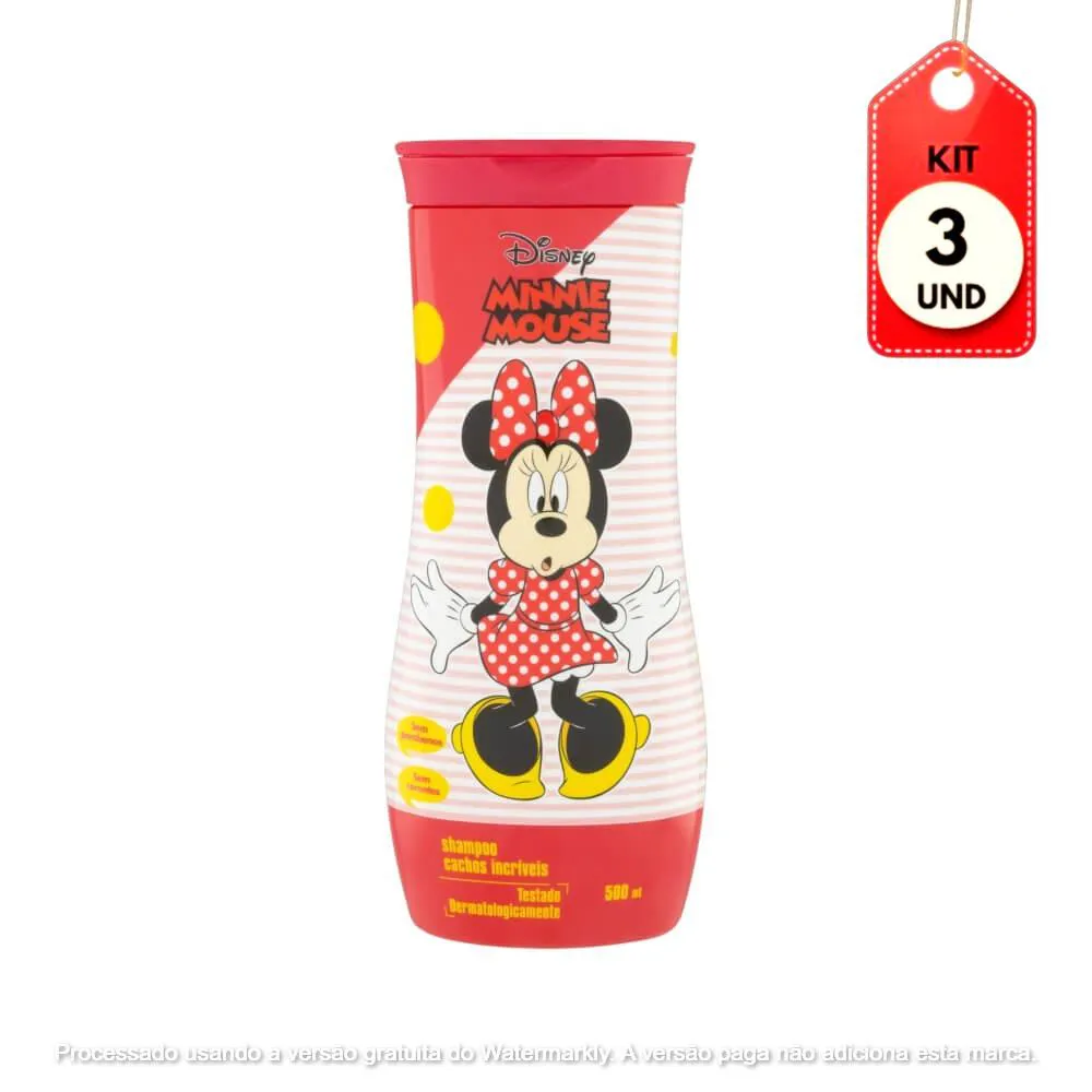 Kit C/03 Nutriex Minnie Cachos Shampoo 500Ml