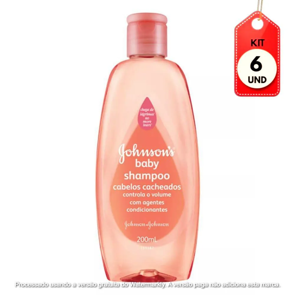 Kit C/06 Johnsons Baby Cachos Definidos Shampoo 200Ml