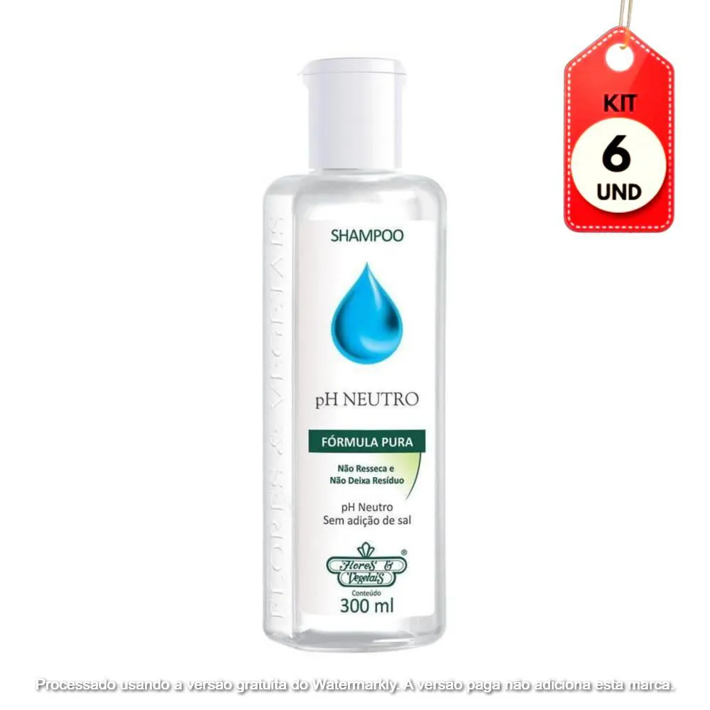 Kit C/06 Flores & Vegetais Shampoo Neutro 300Ml