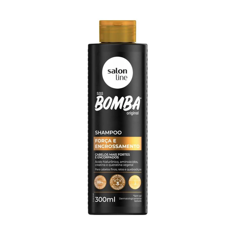 Shampoo Salon Line Sos Bomba Força E Engrossamento 300Ml