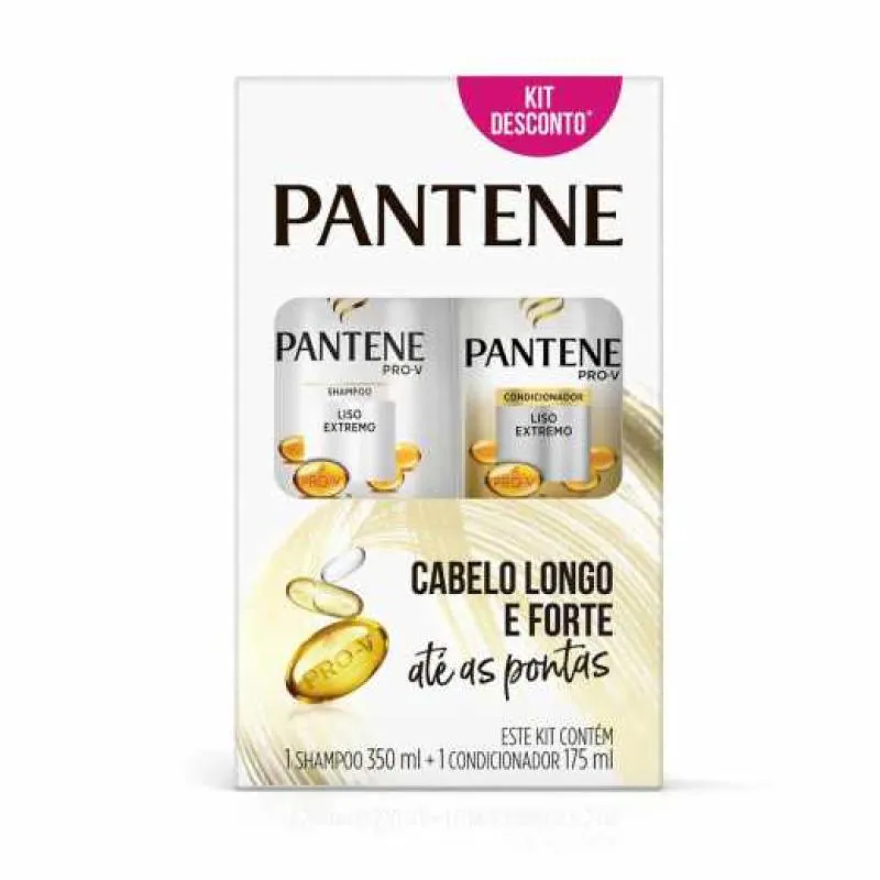 Shampoo Pantene Liso Extremo 350 Ml + Condicionador 175 Ml