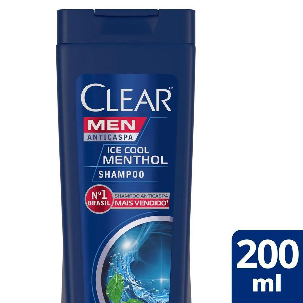 Shampoo Clear Men Anticaspa Ice Cool Menthol 200Ml