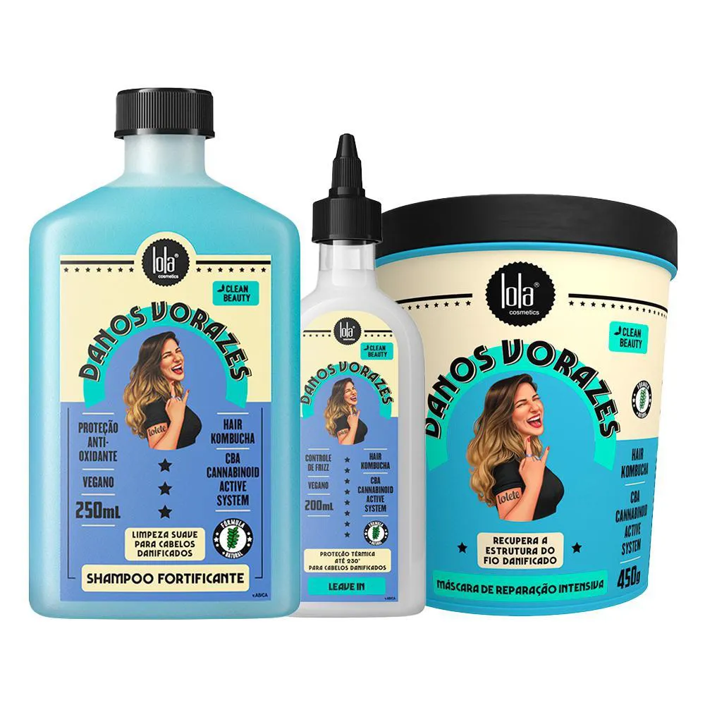 Kit Lola Cosmetics Reconstrução Danos Vorazes - 3 Produtos