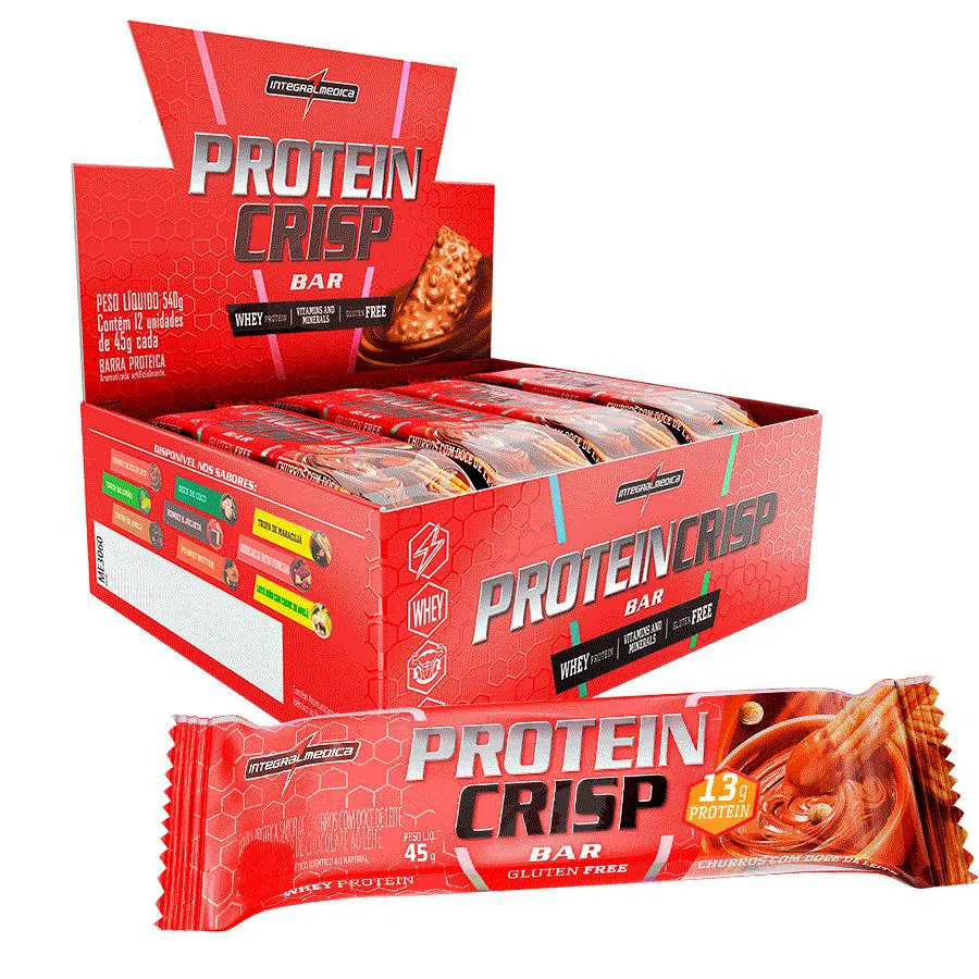 Barra Protein Crisp Bar Caixa Churros Integralmedica