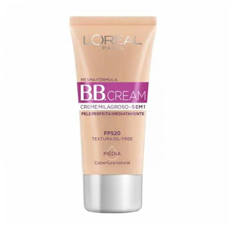 Bb Cream Dermo Expertise Base Média 30Ml, L'Oréal Paris, Médio, 30Ml