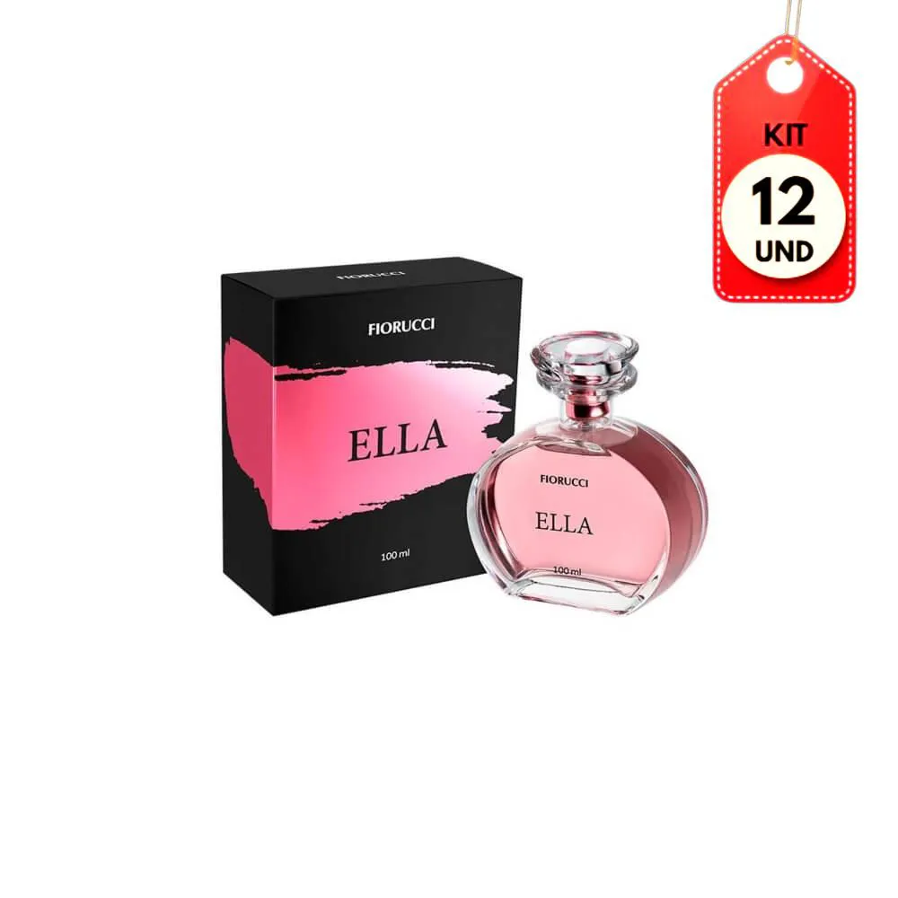 Kit Ella Fiorucci Deo Colônia 100ml - Desodorante Colônia Feminino 12 unidades 