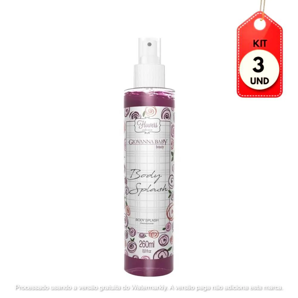 Kit Beauty Giovanna Baby Body Splash 260ml - Desodorante Feminino 3 unidades