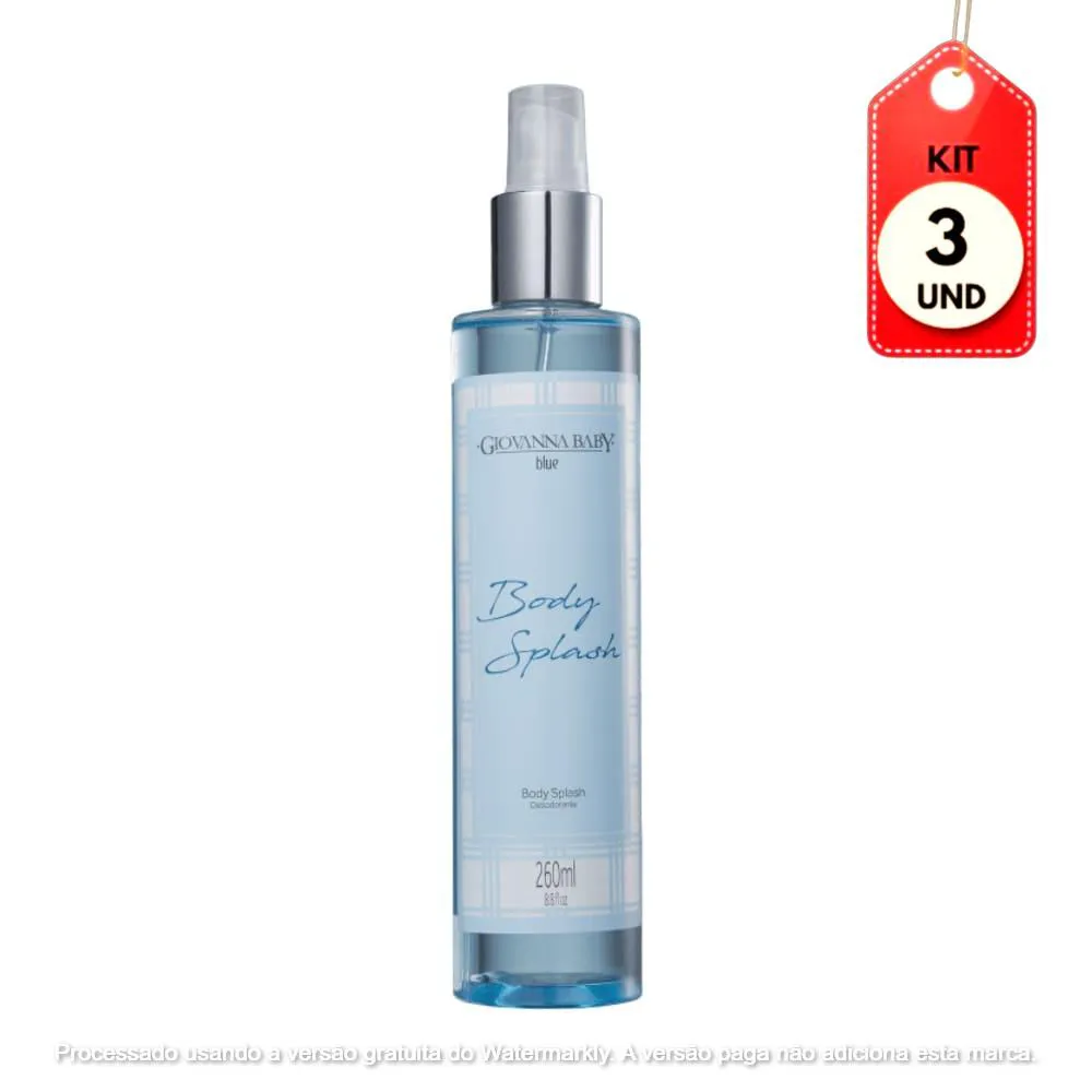 Kit Blue Giovanna Baby Body Splash 260ml - Desodorante Feminino 3 unidades