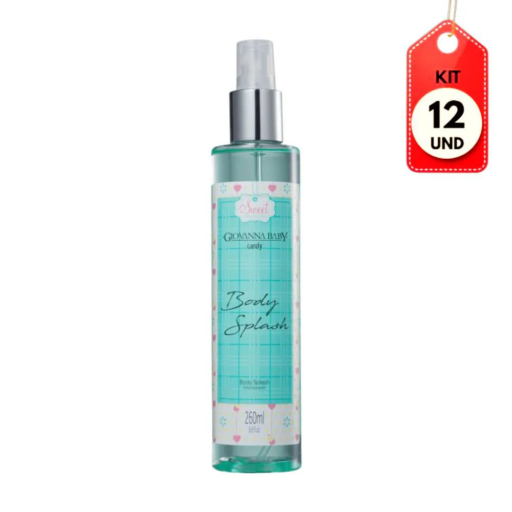 Kit Candy Giovanna Baby Body Splash 260ml - Desodorante Feminino 12 unidades