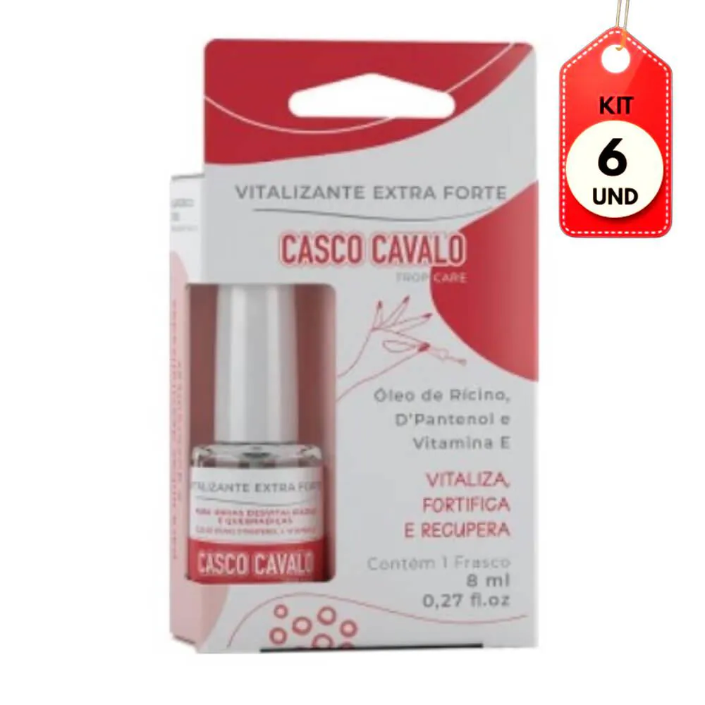 KIT C/06 CASCO CAVALO TROP CARE EXTRA FORTE BLISTER 8ML